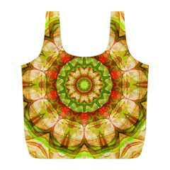 Red Green Apples Mandala Reusable Bag (L) from ArtsNow.com Back