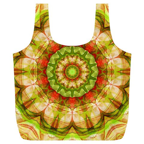 Red Green Apples Mandala Reusable Bag (XL) from ArtsNow.com Front