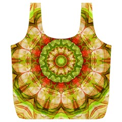 Red Green Apples Mandala Reusable Bag (XL) from ArtsNow.com Back