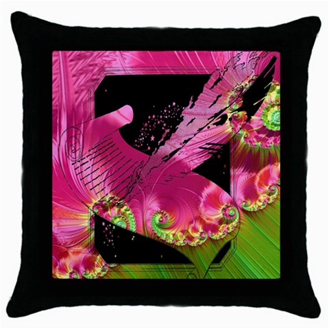 Elegant Writer Black Throw Pillow Case from ArtsNow.com Front