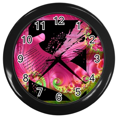 Elegant Writer Wall Clock (Black) from ArtsNow.com Front