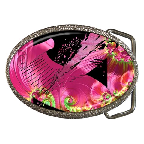 Elegant Writer Belt Buckle (Oval) from ArtsNow.com Front