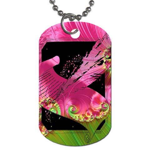 Elegant Writer Dog Tag (One Sided) from ArtsNow.com Front