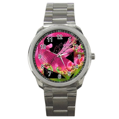 Elegant Writer Sport Metal Watch from ArtsNow.com Front