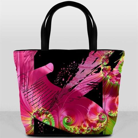 Elegant Writer Bucket Handbag from ArtsNow.com Front