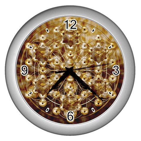 Grailcode2 Wall Clock (Silver) from ArtsNow.com Front