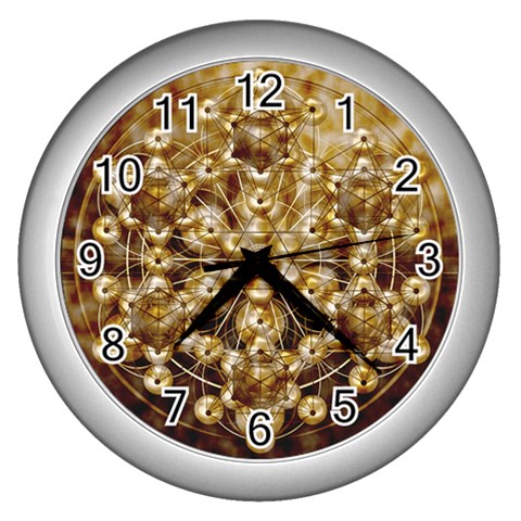 Grailcode2 Wall Clock (Silver) from ArtsNow.com Front