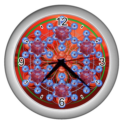 Grailcode2 Wall Clock (Silver) from ArtsNow.com Front