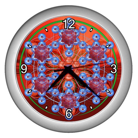 Grailcode2 Wall Clock (Silver) from ArtsNow.com Front