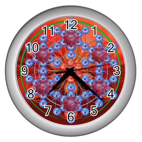 Grailcode2 Wall Clock (Silver) from ArtsNow.com Front