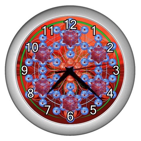 Grailcode2 Wall Clock (Silver) from ArtsNow.com Front