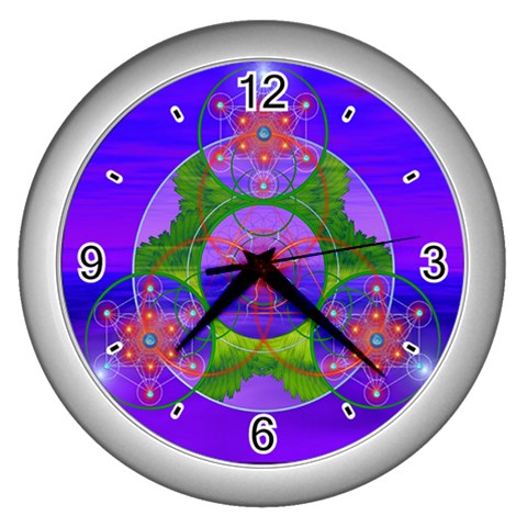 Grailcode3 Wall Clock (Silver) from ArtsNow.com Front