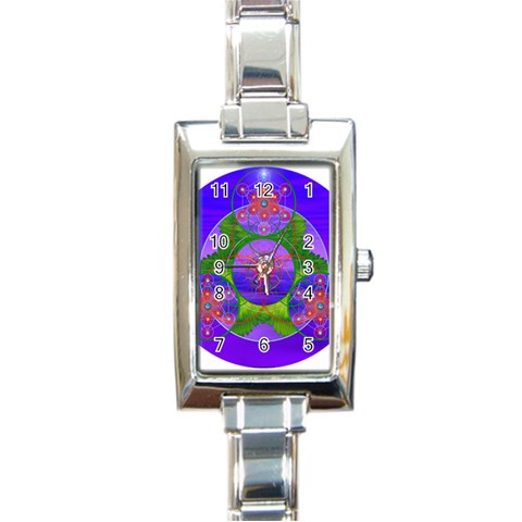 Grailcode3 Rectangular Italian Charm Watch from ArtsNow.com Front