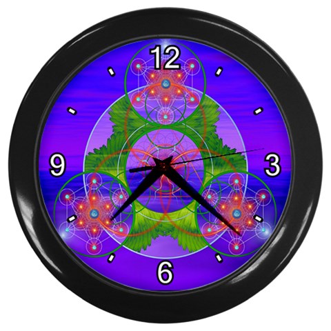 Grailcode3 Wall Clock (Black) from ArtsNow.com Front