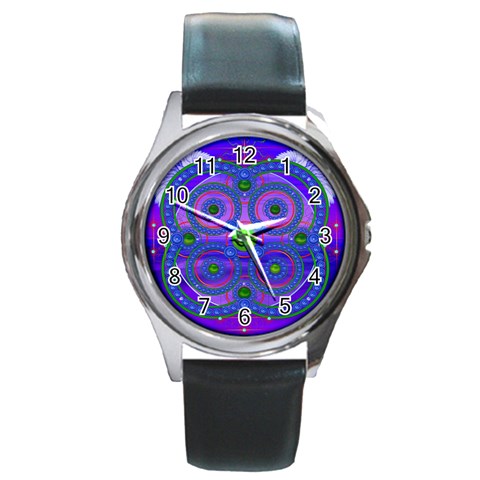 Grailcode4 Round Metal Watch from ArtsNow.com Front