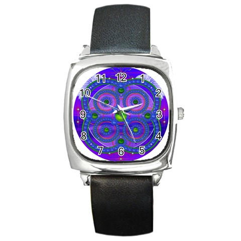 Grailcode4 Square Metal Watch from ArtsNow.com Front