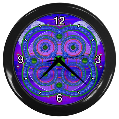 Grailcode4 Wall Clock (Black) from ArtsNow.com Front