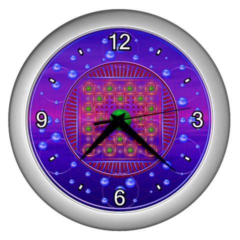 Grailcode5 Wall Clock (Silver) from ArtsNow.com Front