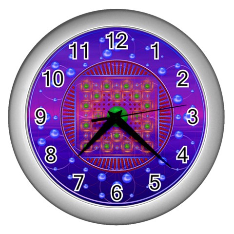 Grailcode5 Wall Clock (Silver) from ArtsNow.com Front