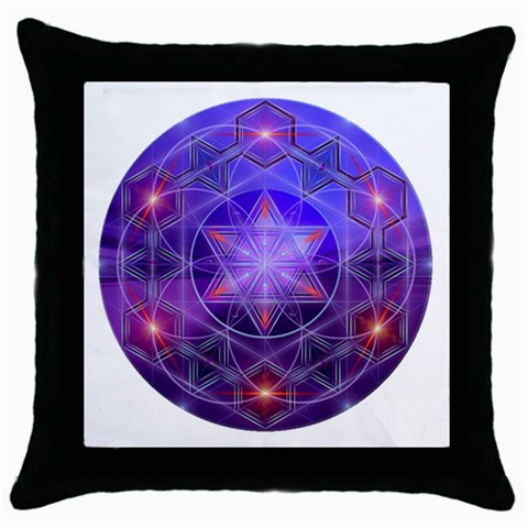 Gratitude Throw Pillow Case (Black) from ArtsNow.com Front