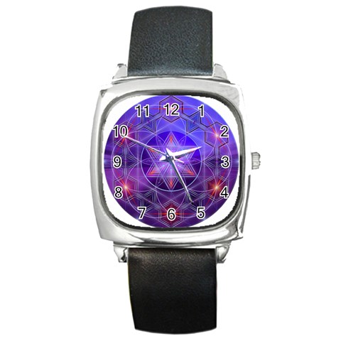 Gratitude Square Metal Watch from ArtsNow.com Front