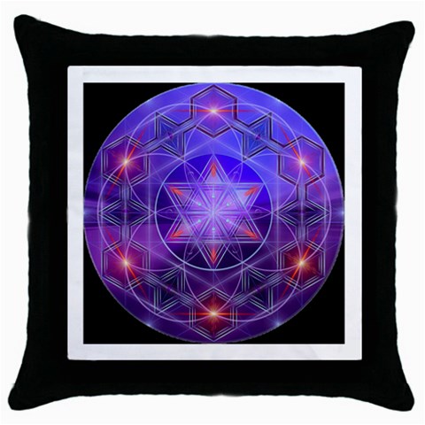 Gratitude Throw Pillow Case (Black) from ArtsNow.com Front