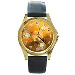 Healing Round Gold Metal Watch