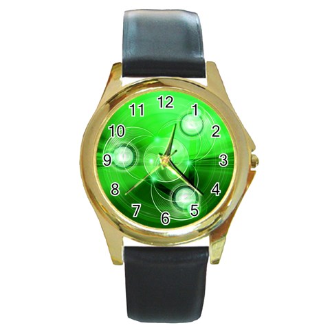 Healing Round Gold Metal Watch from ArtsNow.com Front