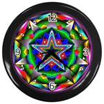 Icosidodecahedron Wall Clock (Black)