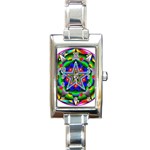 Icosidodecahedron Rectangular Italian Charm Watch