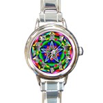 Icosidodecahedron Round Italian Charm Watch