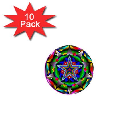 Icosidodecahedron 1  Mini Button (10 pack)  from ArtsNow.com Front