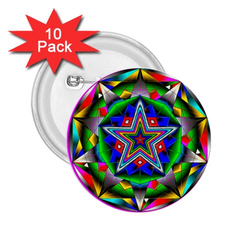 Icosidodecahedron 2.25  Button (10 pack) from ArtsNow.com Front