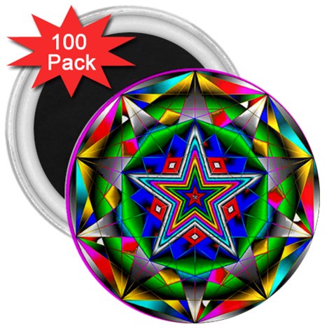 Icosidodecahedron 3  Magnet (100 pack) from ArtsNow.com Front