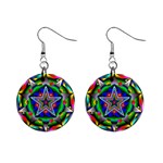 Icosidodecahedron 1  Button Earrings