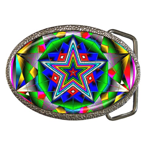 Icosidodecahedron Belt Buckle from ArtsNow.com Front