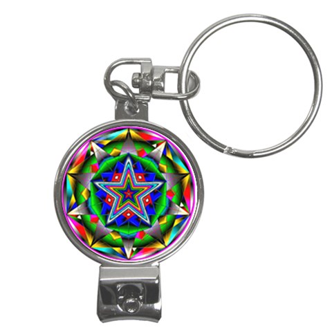 Icosidodecahedron Nail Clippers Key Chain from ArtsNow.com Front