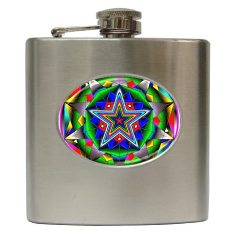 Icosidodecahedron Hip Flask (6 oz) from ArtsNow.com Front