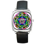 Icosidodecahedron Square Metal Watch