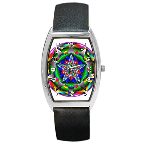 Icosidodecahedron Barrel Style Metal Watch from ArtsNow.com Front