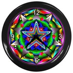 Icosidodecahedron Wall Clock (Black)