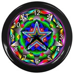 Icosidodecahedron Wall Clock (Black)