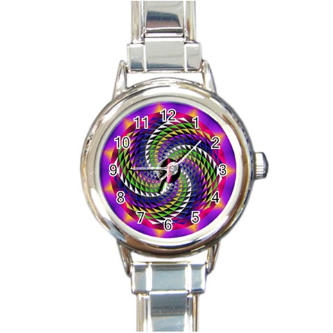 Infinity Round Italian Charm Watch from ArtsNow.com Front