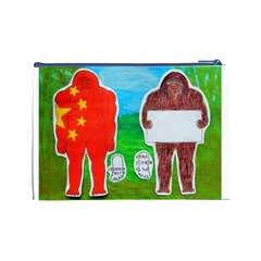 2 Yeh Ren,text & Flag In Forest  Cosmetic Bag (Large) from ArtsNow.com Back