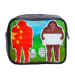 2 Yeh Ren,text & Flag In Forest  Mini Travel Toiletry Bag (Two Sides) from ArtsNow.com Back