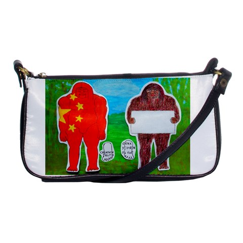 2 Yeh Ren,text & Flag In Forest  Evening Bag from ArtsNow.com Front