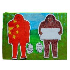 2 Yeh Ren,text & Flag In Forest  Cosmetic Bag (XXL) from ArtsNow.com Front