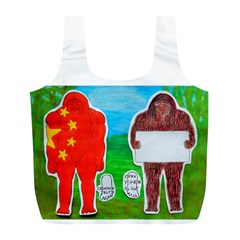 2 Yeh Ren,text & Flag In Forest  Reusable Bag (L) from ArtsNow.com Back