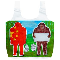 2 Yeh Ren,text & Flag In Forest  Reusable Bag (XL) from ArtsNow.com Back