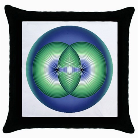 Interconnection Throw Pillow Case (Black) from ArtsNow.com Front